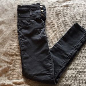 Grey high waisted jeans